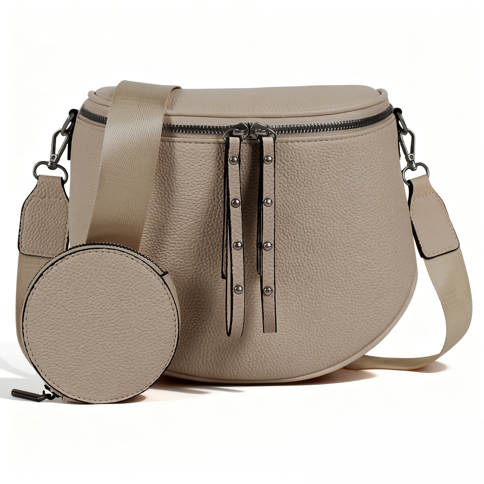 Synthetic Leather Crossbody Bag, picture 9 of 12