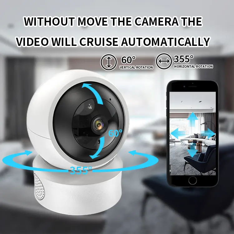 Smart Dual-light Wireless Wifi Home Indoor HD 360-degree Surveillance