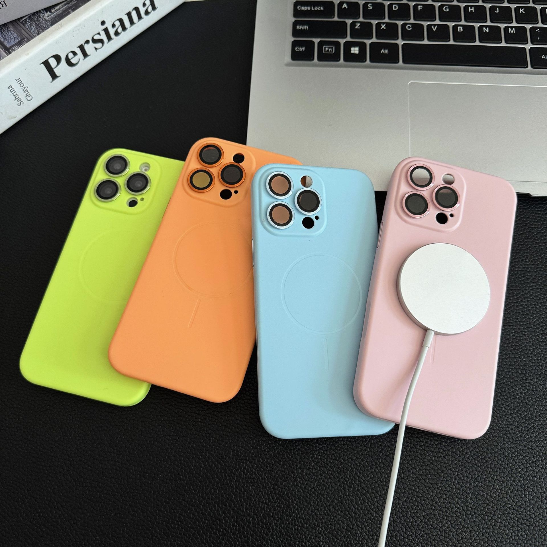 Solid Color Liquid Silicone Magnetic Phone Case - Image 6