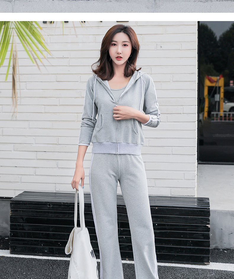 Sports And Leisure Wide-leg Pants Sweater Two-piece Set