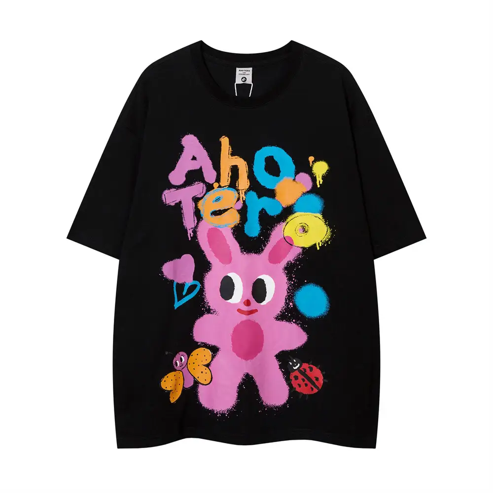 Graffiti Cartoon Loose T-shirt Idle Style
