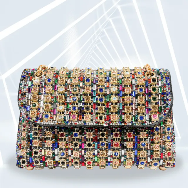 Diamond Clutch Personalized Hand Bag Square Women's Handbag Color - Shop at LoveMi