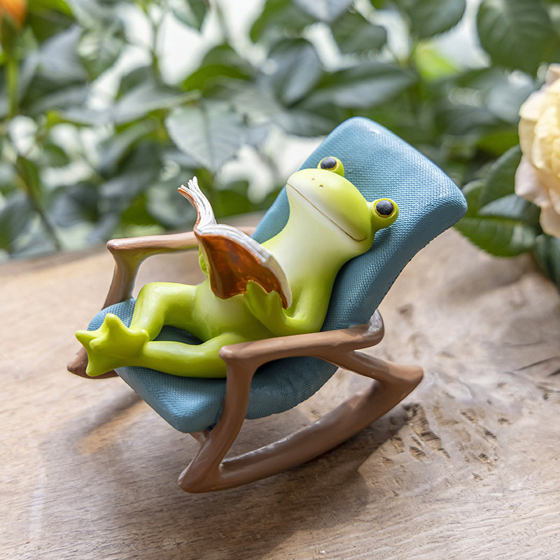 Creative Animal Rocking Chair Decoration Cute Little Frog Courtyard