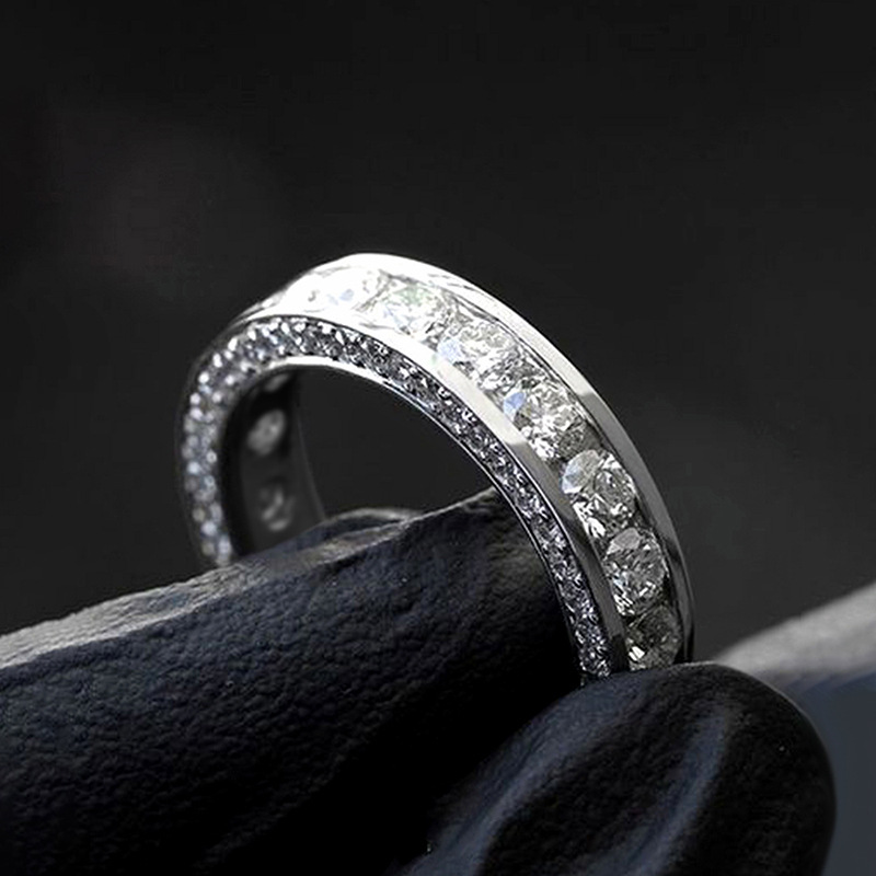 Cool Minimalist Classic Round Zircon Ring