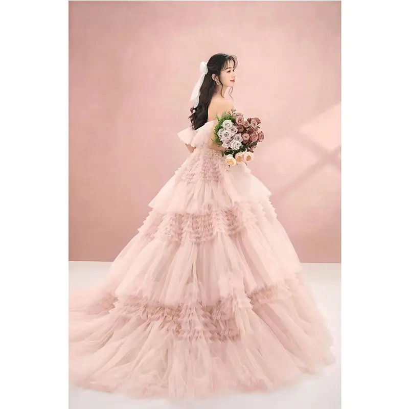 Street Photography Pettiskirt Colored Mesh Temperament Banquet