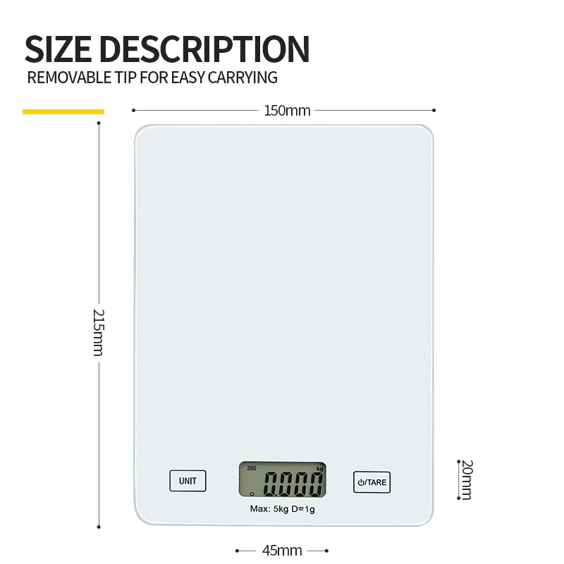 Food Weighing Glass Electronic Scale 3