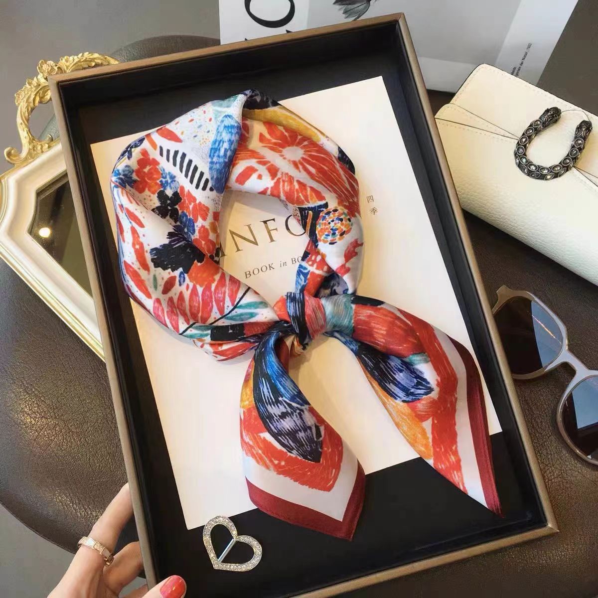 Women's High-end Thin Square Scarf - Image 54