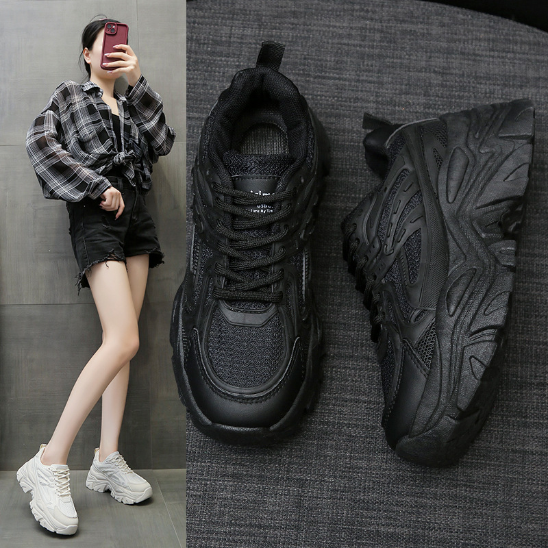 Women's Thick Bottom Breathable White Shoes