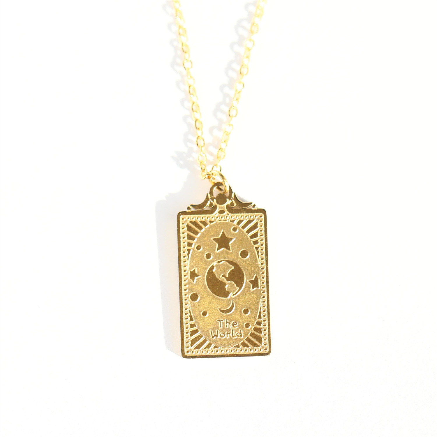 Titanium Steel Vintage Classic Tarot Necklace Fashion Ornament