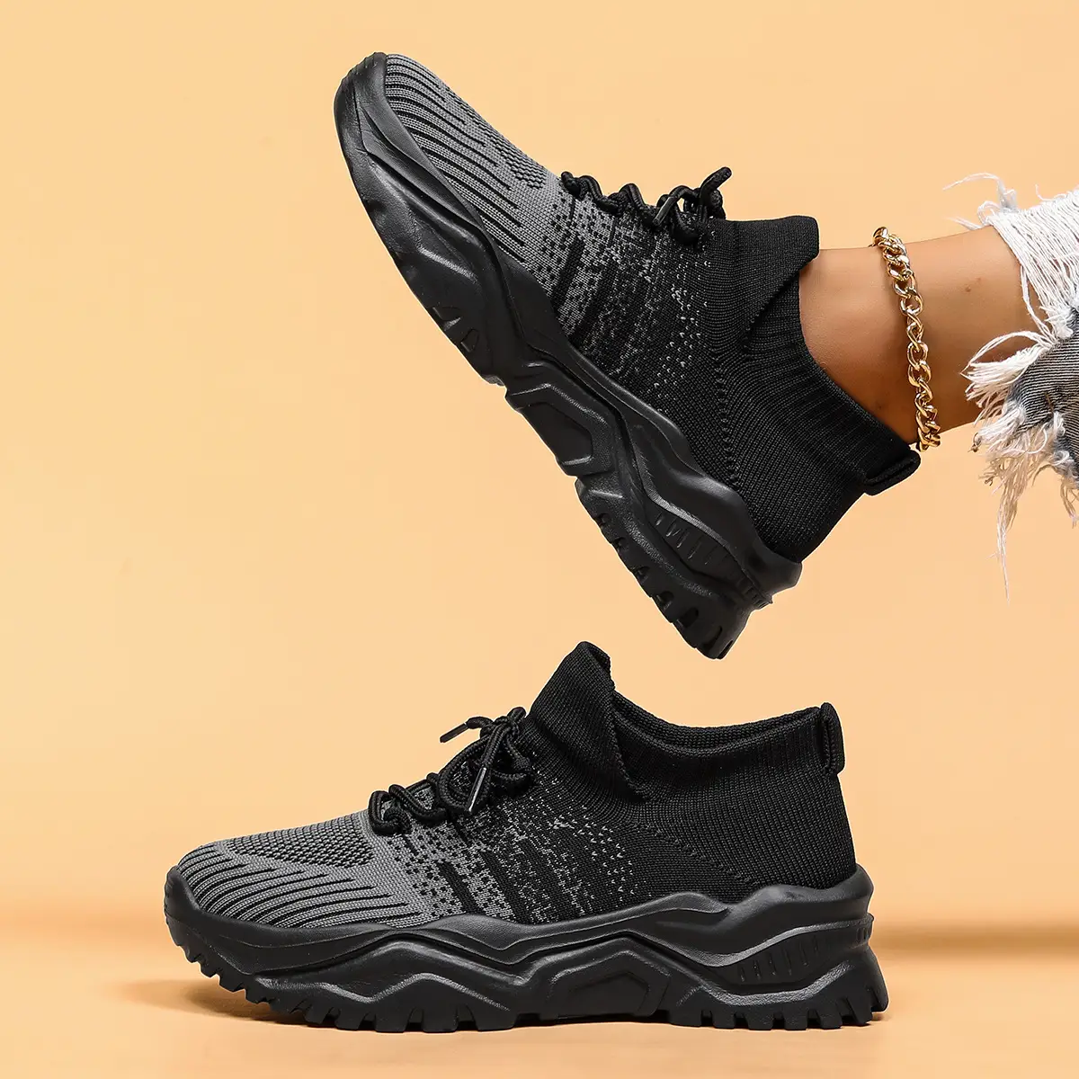 Plus-size Womens Breathable Slip-on Casual Shoes For Sports