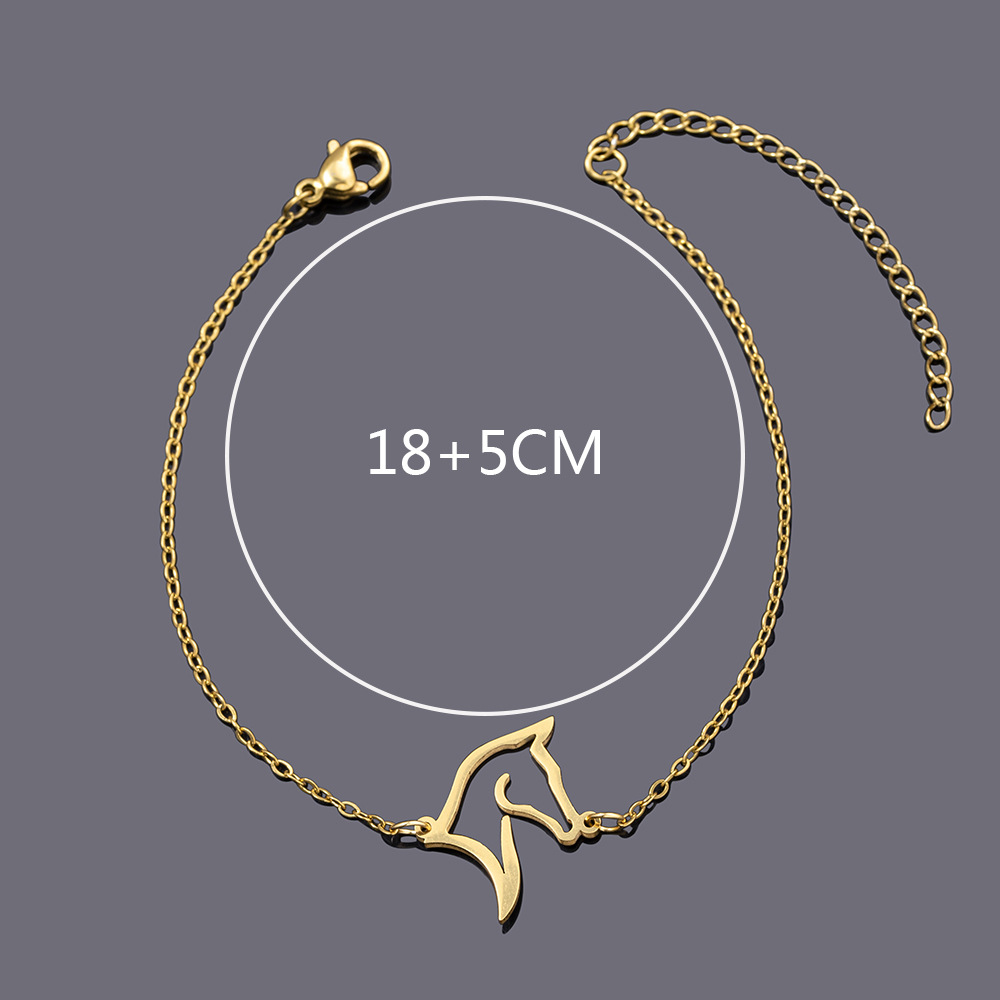 Stainless Steel Horse Head Bracelet