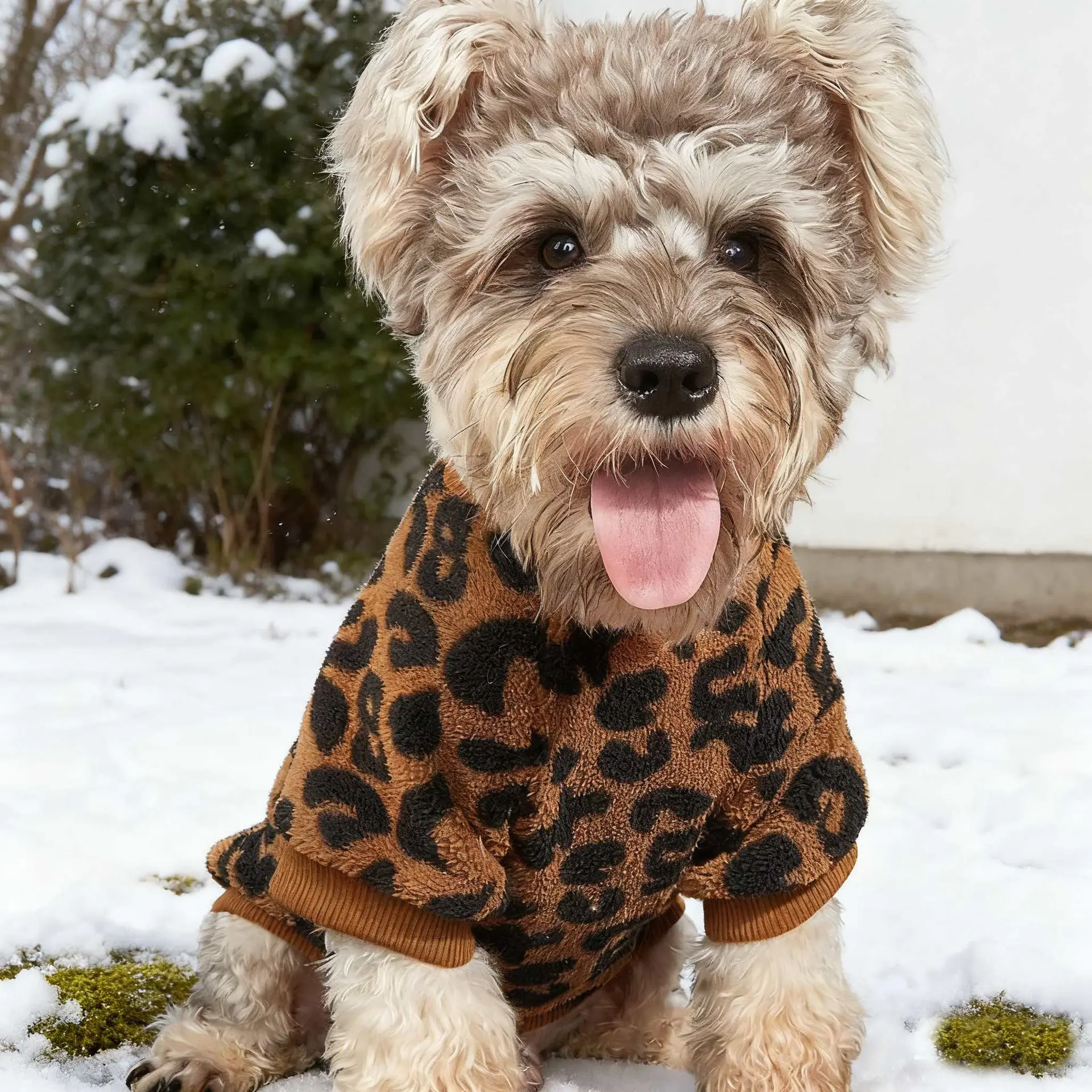 Fashion New Leopard Dog Warm Sweater