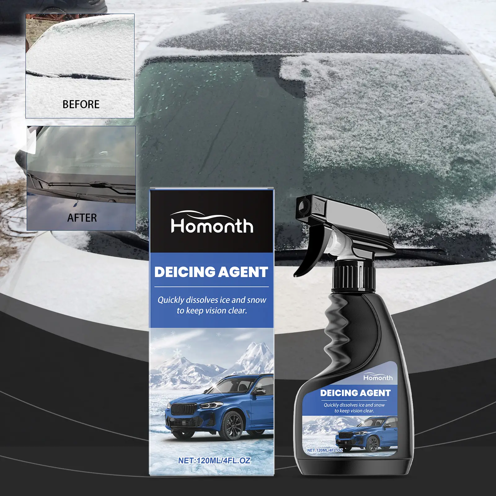 Car Window Fogproof Glass Clear Vision Dust Removal Antifreeze Compounds
