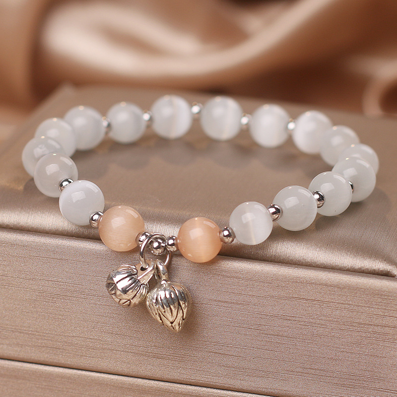 Opal Two-piece Flower Bracelet Female Ins Special-interest Design