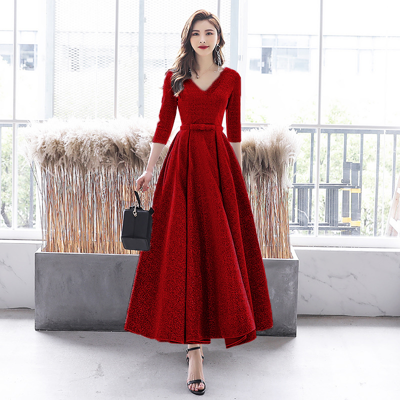 Women's Fashion Temperament Mid-length Birthday Dress