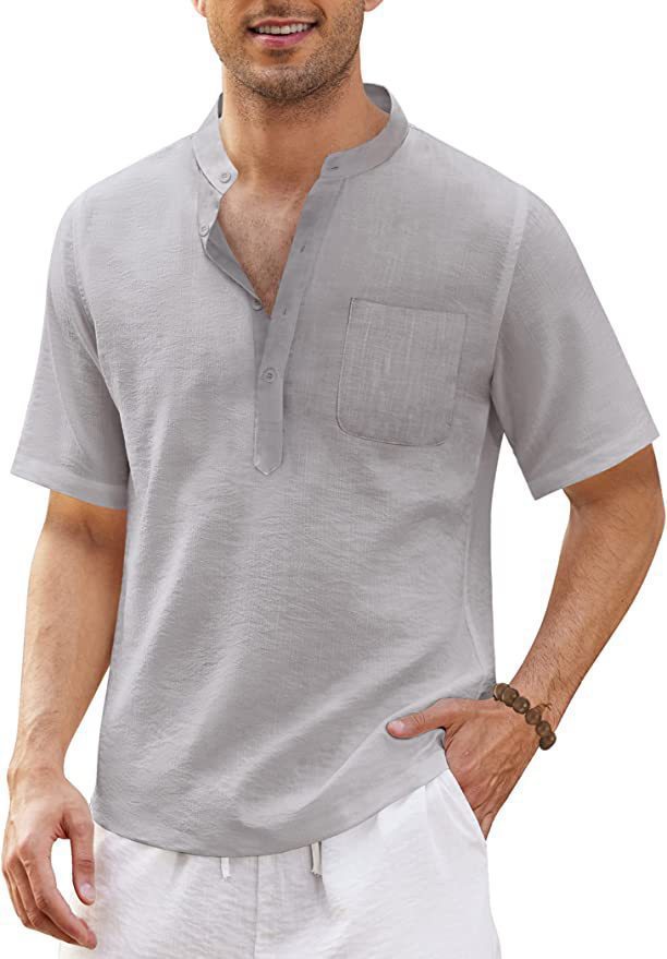 Title 9, European And American Mens Cotton And Linen Ca...