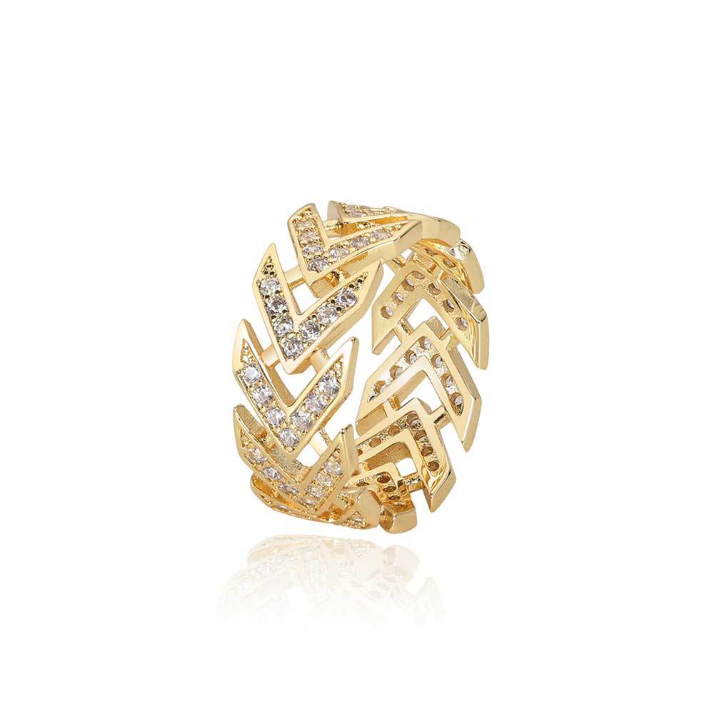 New Hip Hop Retro V-shaped Arrow Ring