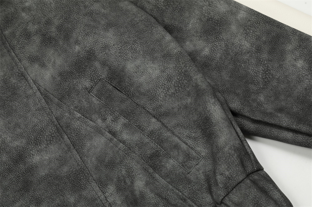 Distressed Biker's Leather Jacket Men