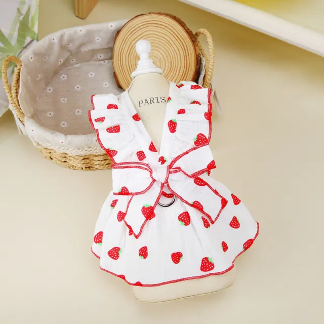 Dog Clothes Floral Princess Dress Spring And Summer White - Shop at LoveMi