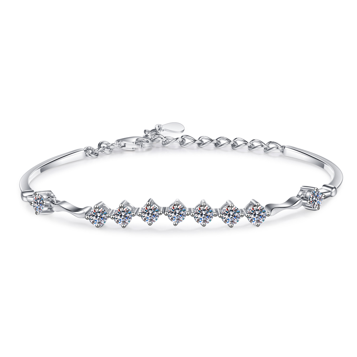 Sterling Silver Moissanite Bracelet