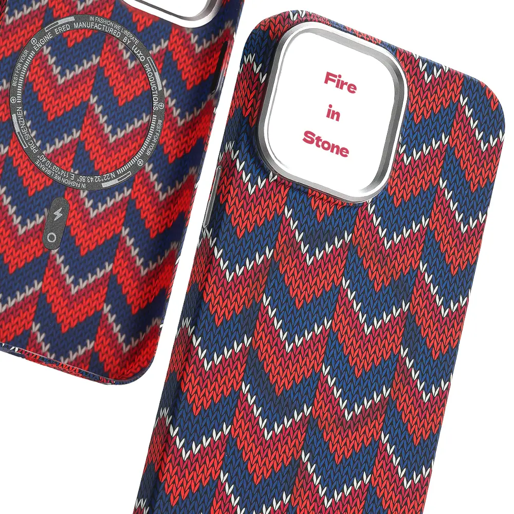 Kevlar Pattern Magnetic Suction 1315promax Skin Feeling Phone Case
