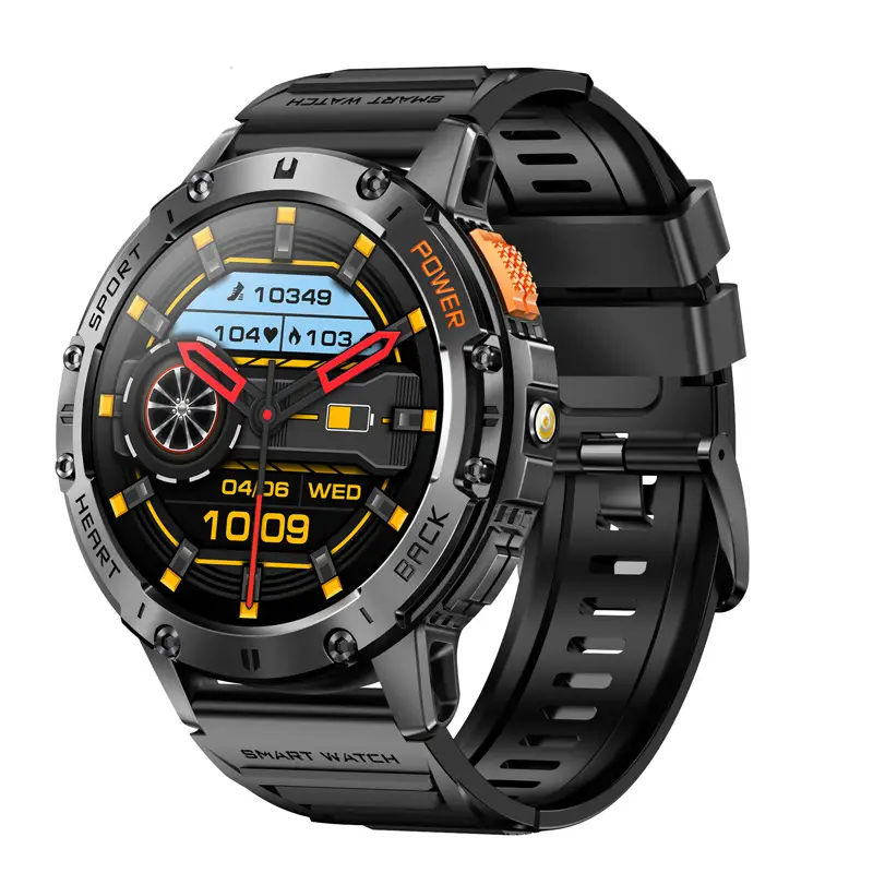 Watch Men's Round Screen Health Monitoring Blood Pressure Heart Rate Multifunctional