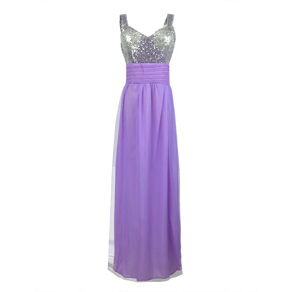 Bridesmaid Dress Long Dress For BFF Bridal Gown - Purple