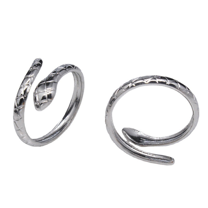 Snake Animal Adjustable Titanium Steel Ring Vintage