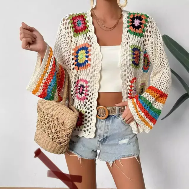 Color Plaid Crocheted Handmade Top Women's Clothing Wheat Color - Shop at LoveMi