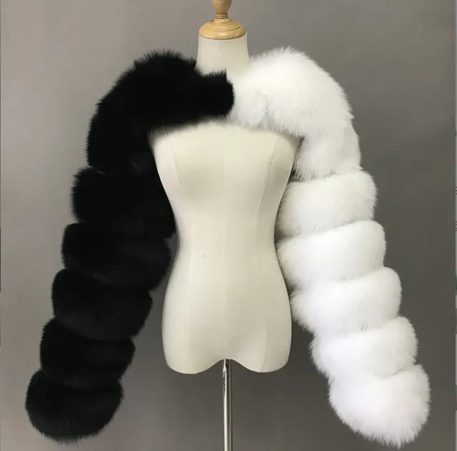 New Artificial Fur Short Fake Fur Coat Women Black And White - Shop at LoveMi
