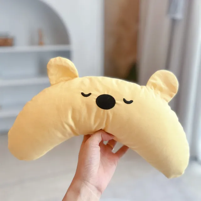 Cartoon Bear Dogcat Cervical Support Pillow Cream Yellow - Shop at LoveMi
