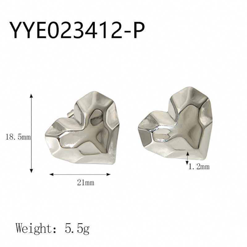 Fashion Section Love Heart Stud Earrings