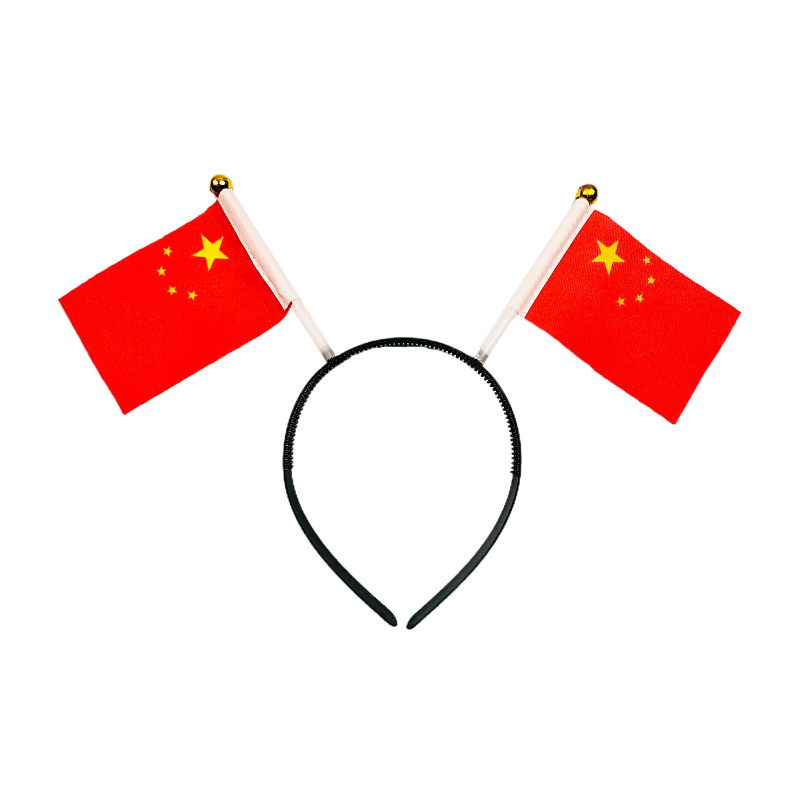 The Five-starred Red Flag Accessories Hair Hoop Barrettes