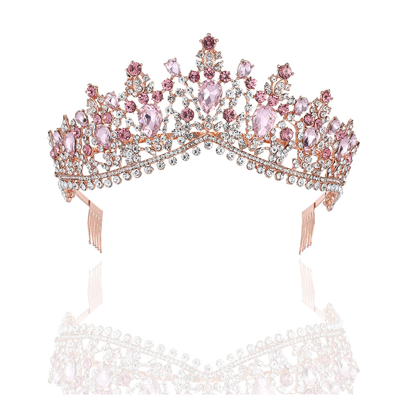 Baroque Bridal Crown Headdress Rhinestone Princess Formal Dress Accessories — foto 2