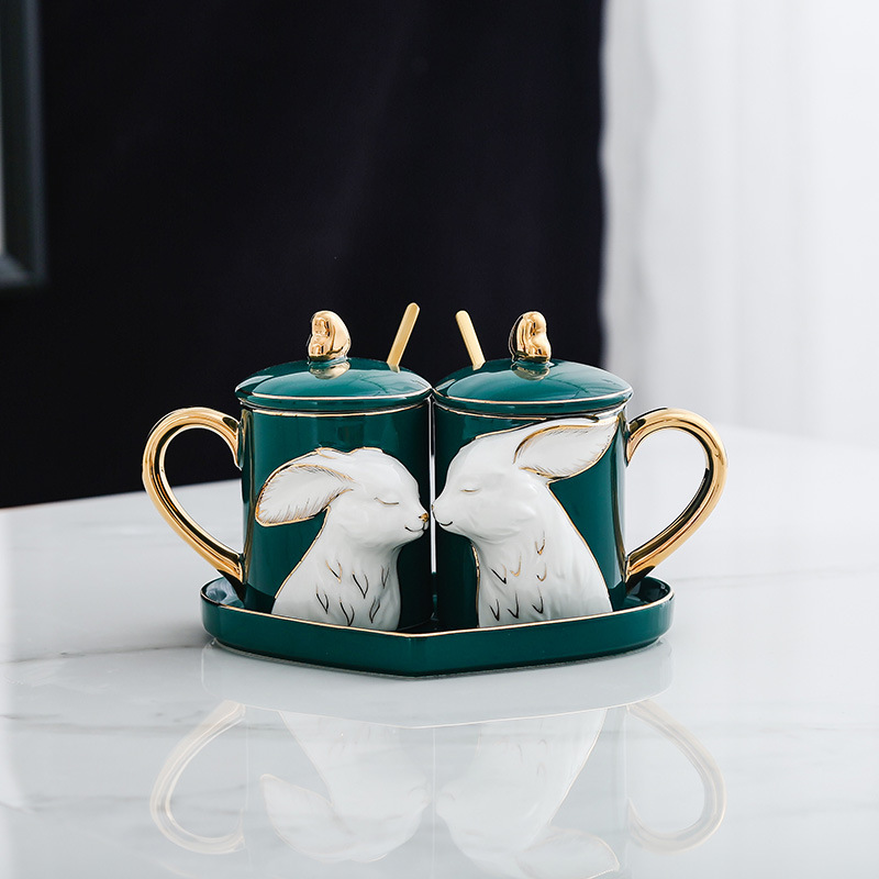 Kiss Rabbit Couple Cups