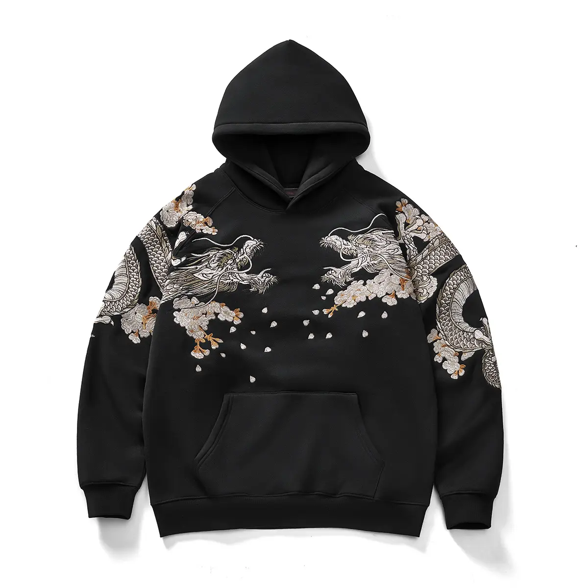 Mens Loose Fit Polyester Embroidered Chinese Style
