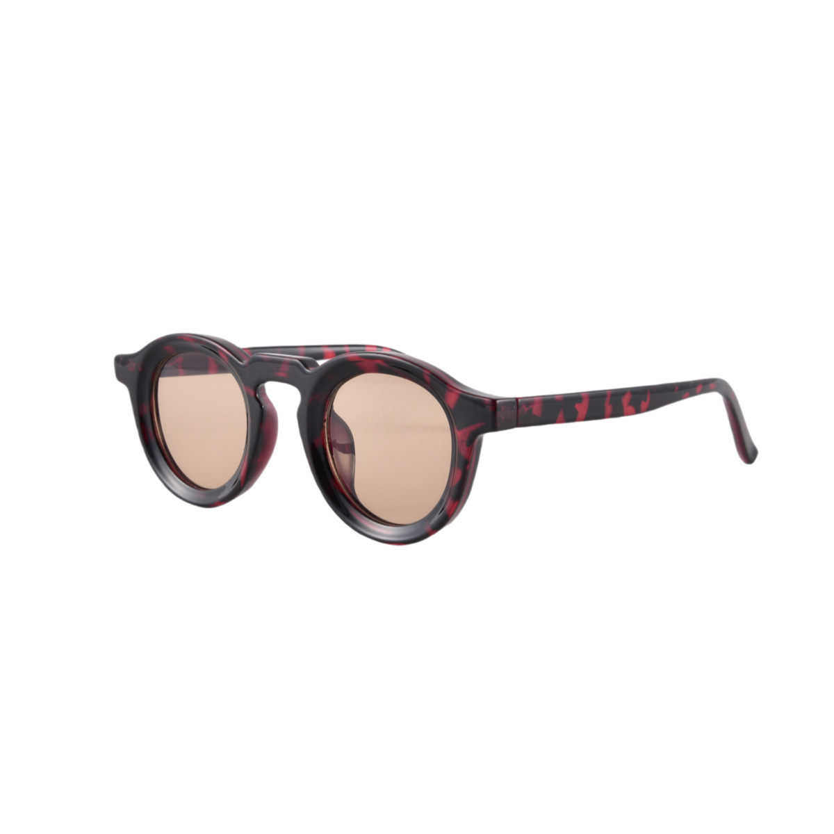 Sunshade Face Personalized Retro High grade Round Sunglasses Leopard Print Frame Dried - Shop at LoveMi