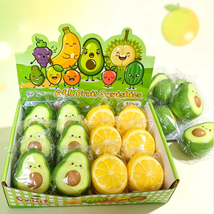 PU Lemon Avocado Stress-relief, Venting, Slow-rebound Toy
