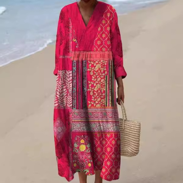 Women's Casual Floral Long Sleeve Shirt Dress F68Yket3Pgqmua - Shop at LoveMi