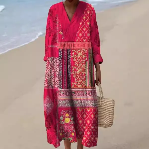 Women's Casual Floral Long Sleeve Shirt Dress F68Yket3Pgqmua - Shop at LoveMi