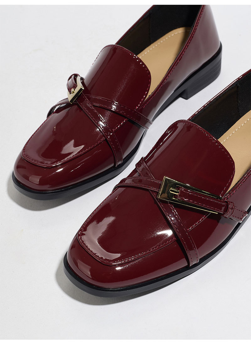 Leather Square Toe Shoes