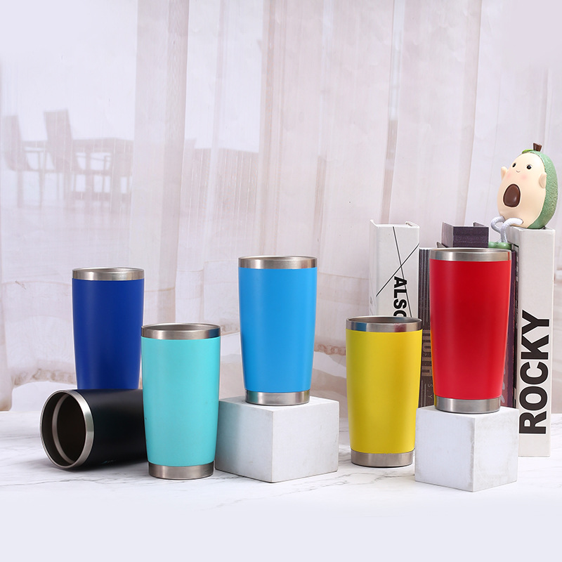 20oz Car Mug 304 Stainless Steel Double-Wall Vacuum Insulated Bottle