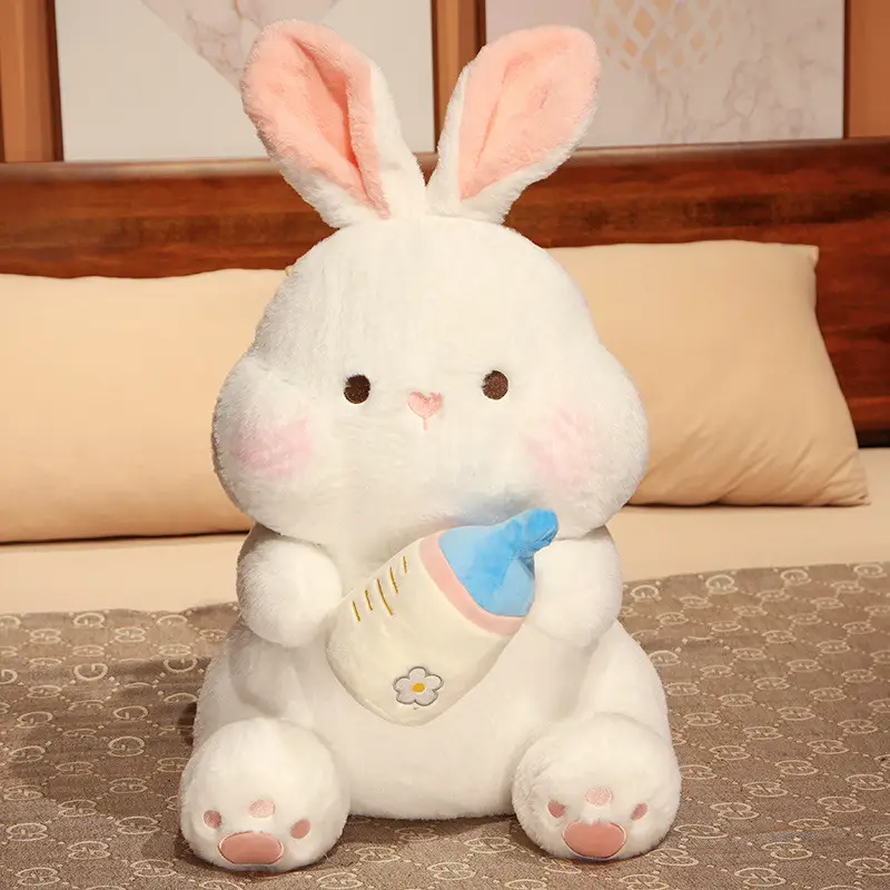 Cute Little White Rabbit Plush Toy Large Sitting Posture Bed Pillow