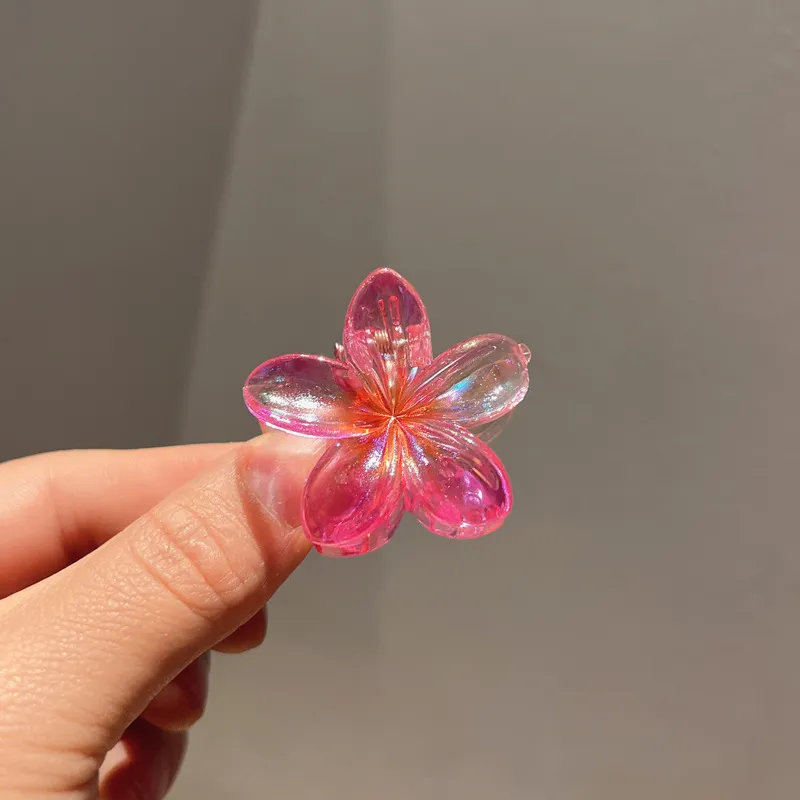 Plating Color Transparent Egg Bauhinia Barrettes Women's - Ld519 Rose Red 4Cm