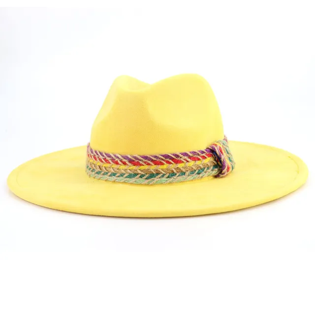 New Wide Brim Top Hat For Women Yellow - Shop at LoveMi