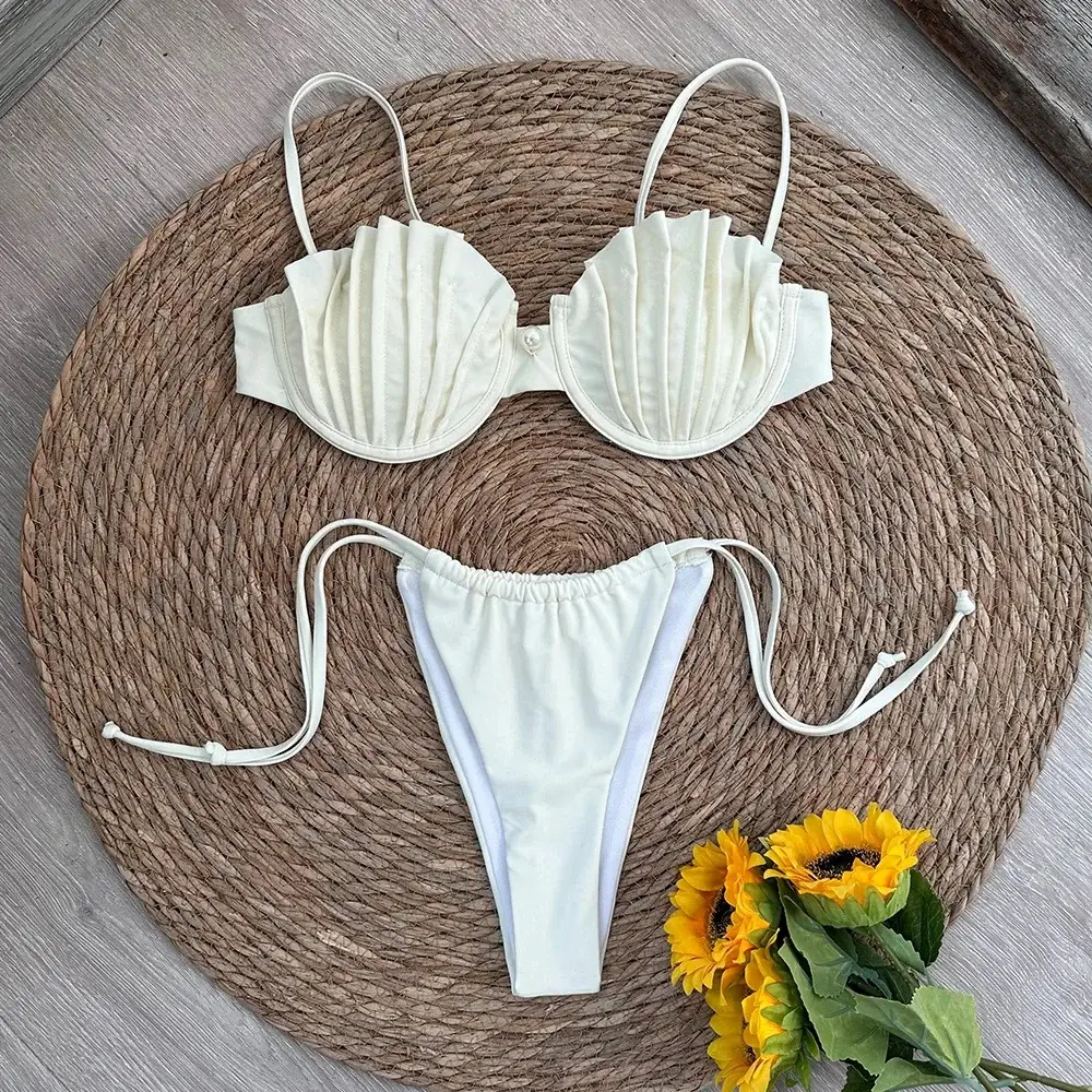 Swimsuit With Heavy Pearl Embellishment Womens