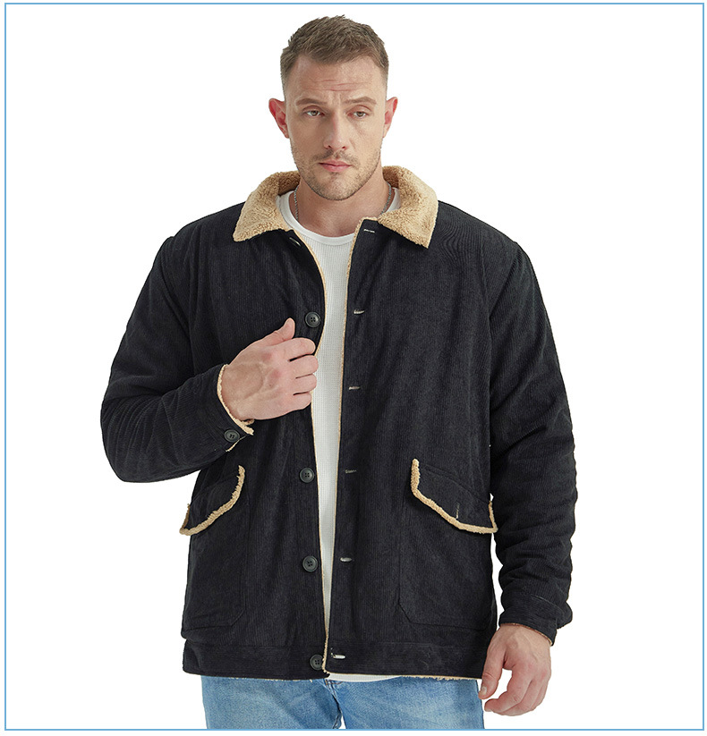 Title 33, Herren Cashmere Jacke Verdickt Groß Loose Casua...