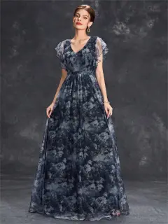 Ruffled Swing Graduation Season Dance Dress - Black - View 1