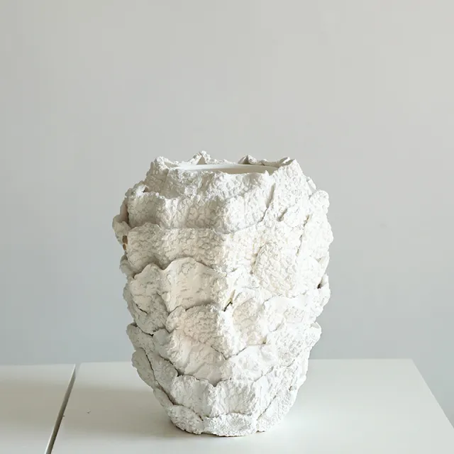 Creative White Ceramic Vase Modern Dining Table Sales Decoration Dried Flowers And Flowerpot Short - Shop at LoveMi