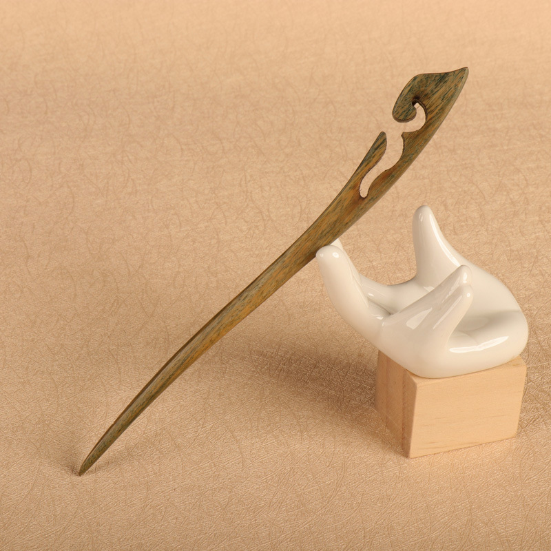 Green Sandalwood Hairpin Hairpin Antiquity Hair Clasp 17